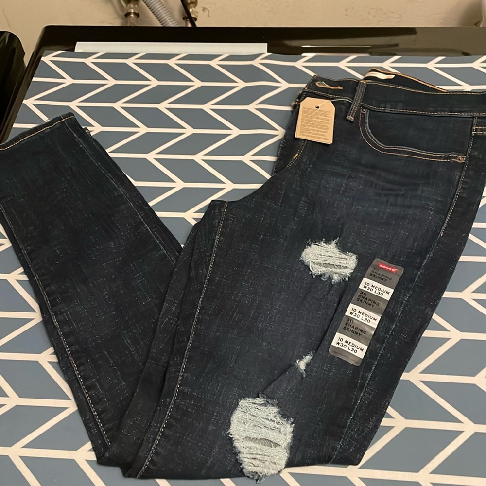 Mid rise shaping skinny jeans